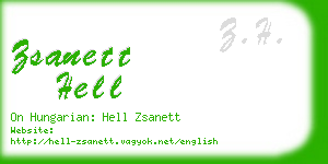 zsanett hell business card